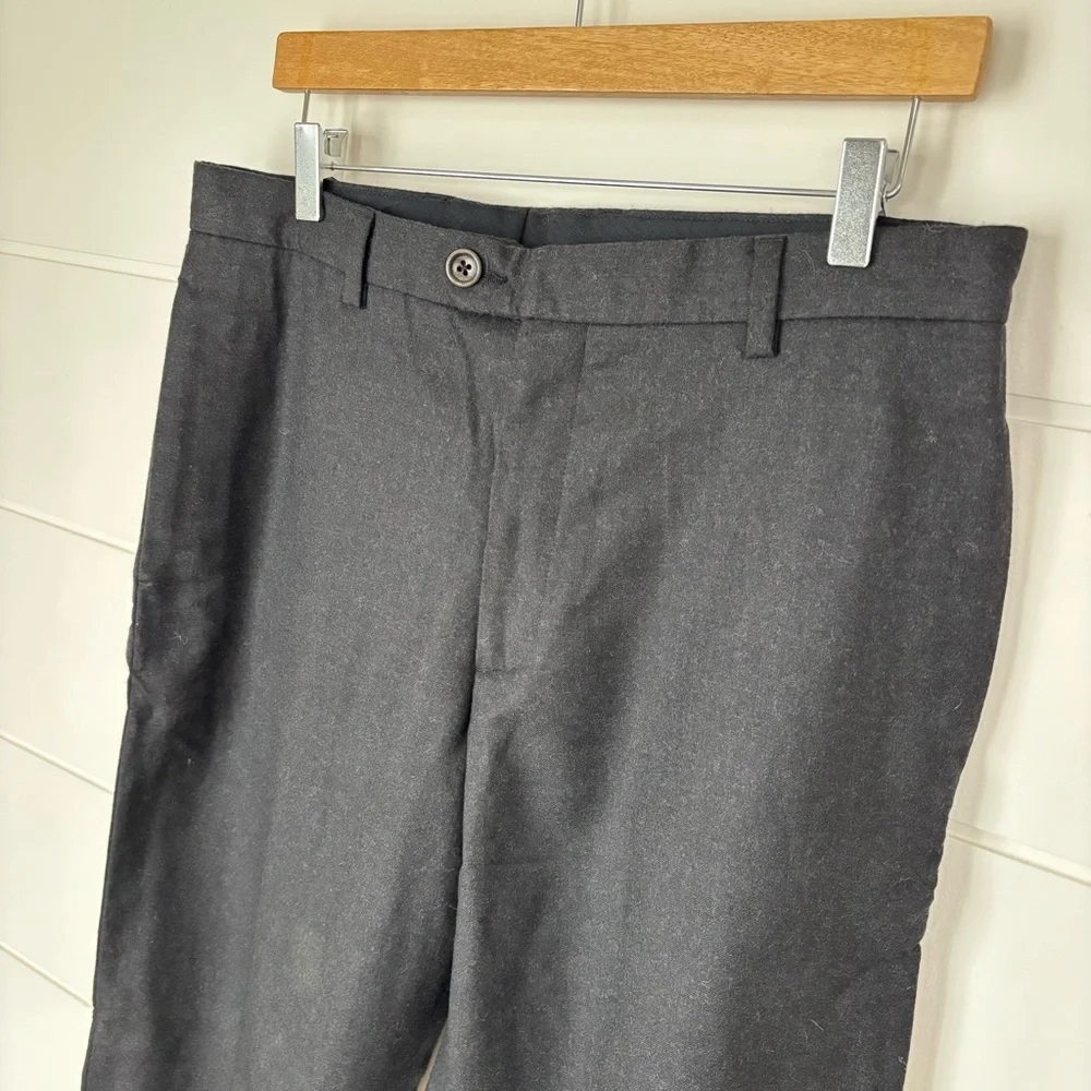 Banana Republic Men's Gavin Black Wool Trousers Size 33 x 30